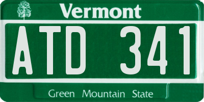 VT license plate ATD341