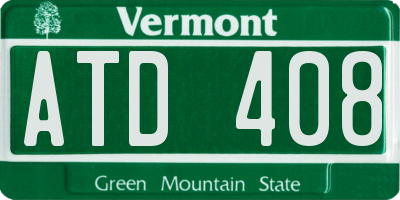 VT license plate ATD408