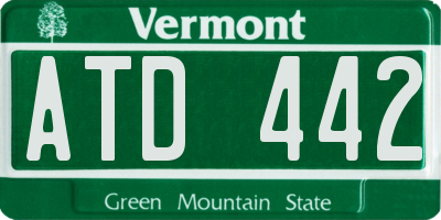 VT license plate ATD442