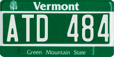 VT license plate ATD484