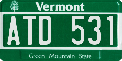 VT license plate ATD531