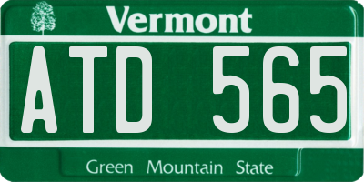 VT license plate ATD565