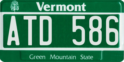 VT license plate ATD586
