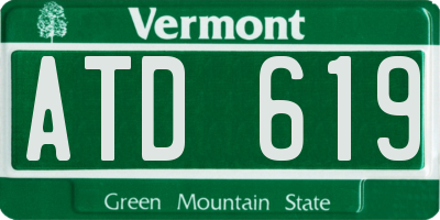 VT license plate ATD619