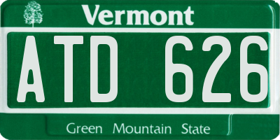 VT license plate ATD626