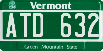 VT license plate ATD632