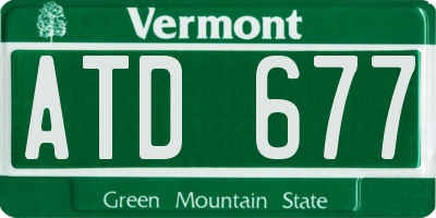 VT license plate ATD677
