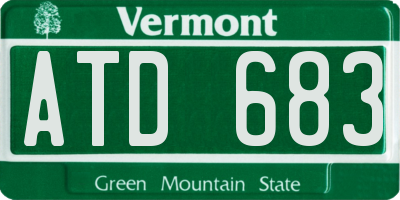 VT license plate ATD683