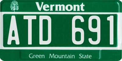 VT license plate ATD691