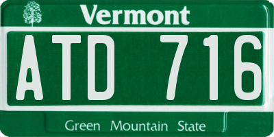 VT license plate ATD716