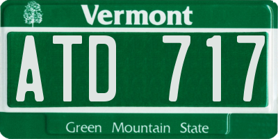 VT license plate ATD717