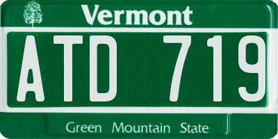 VT license plate ATD719