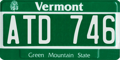 VT license plate ATD746