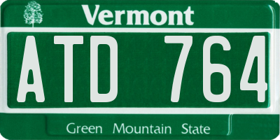 VT license plate ATD764
