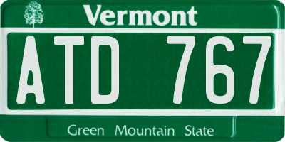 VT license plate ATD767