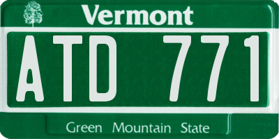 VT license plate ATD771