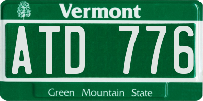 VT license plate ATD776