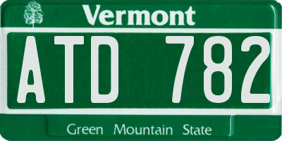 VT license plate ATD782