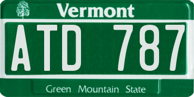 VT license plate ATD787