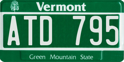 VT license plate ATD795