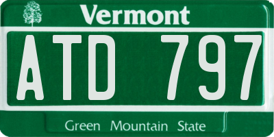 VT license plate ATD797