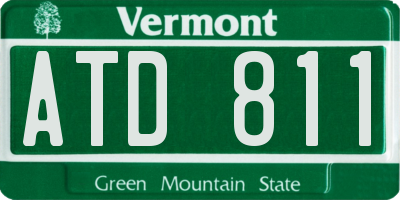 VT license plate ATD811