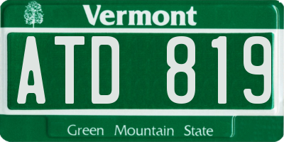 VT license plate ATD819