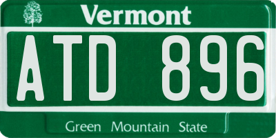 VT license plate ATD896