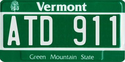 VT license plate ATD911