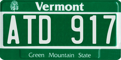 VT license plate ATD917
