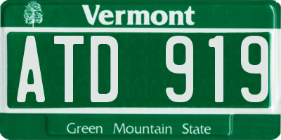 VT license plate ATD919