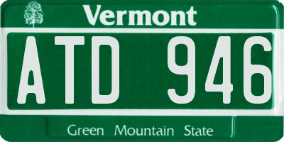 VT license plate ATD946
