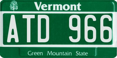 VT license plate ATD966