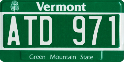 VT license plate ATD971