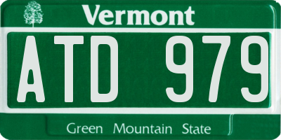 VT license plate ATD979