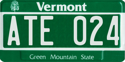 VT license plate ATE024