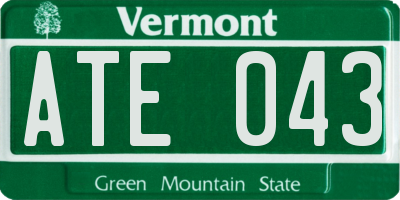 VT license plate ATE043