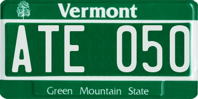 VT license plate ATE050