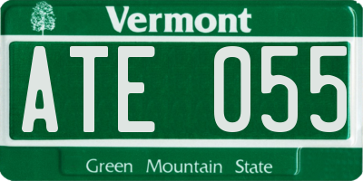 VT license plate ATE055
