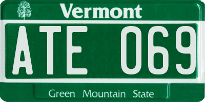 VT license plate ATE069
