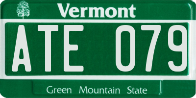 VT license plate ATE079