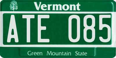 VT license plate ATE085