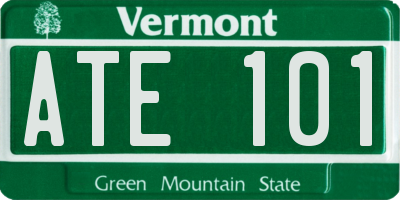 VT license plate ATE101