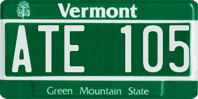 VT license plate ATE105