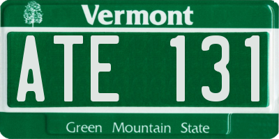 VT license plate ATE131