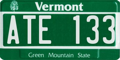 VT license plate ATE133