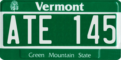 VT license plate ATE145