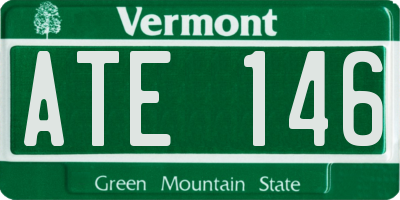 VT license plate ATE146