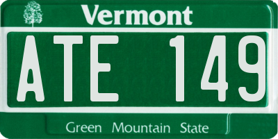 VT license plate ATE149