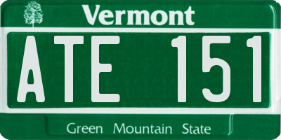 VT license plate ATE151